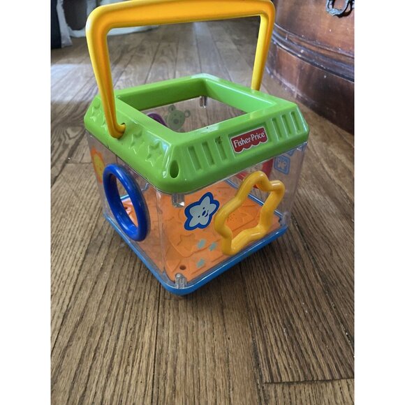 Fisher Price Peek A Boo Block Shape Sorter Baby Musical Sounds Cube FOR REPAIR - Picture 6 of 12